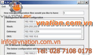 storage software / configuration
