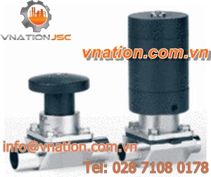 diaphragm valve / pneumatic / shut-off / for steam