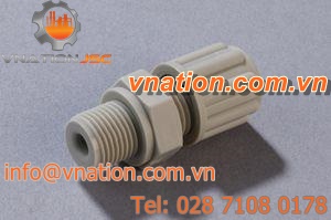 threaded fitting / male / straight / for pipe ends