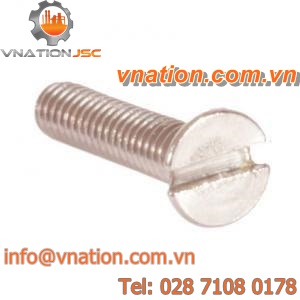 slotted screw / countersunk head / stainless steel