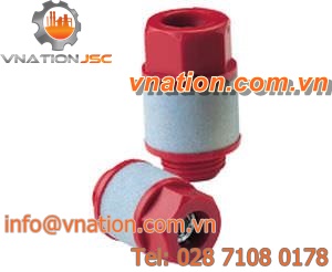 flow-control silencer / exhaust / for compressed air / plastic