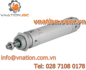 pneumatic cylinder / double-acting / single-acting / round