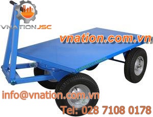 flatbed trailer / 2-axle / with swiveling front axle