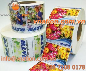 adhesive label / thermal transfer / synthetic / paper