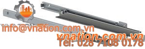 partial-extension telescopic slide / roller / bottom-mount / steel
