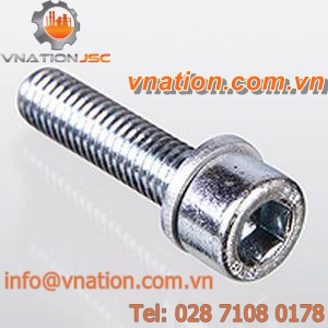 hex socket screw / cylindrical head / steel / clamping