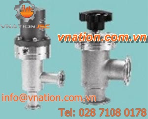 poppet valve / pneumatic / manual / corner