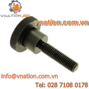 screw with round head / knurled / steel / locking