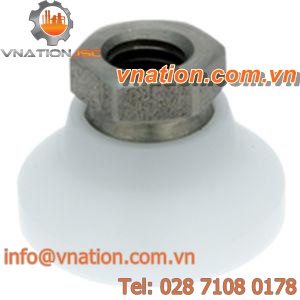 machine foot / swivel / plastic / stainless steel