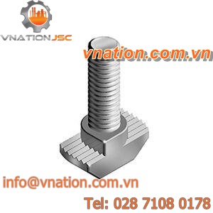 threaded stud / steel / T / for profile assembly