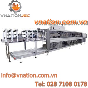 automatic shrink wrapping machine / with heat shrink film / horizontal / for cardboard box