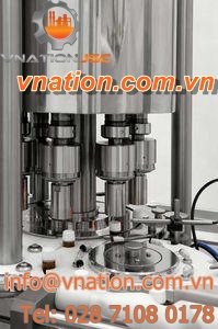 continuous-motion filler and capper / for liquids / for pharmaceutical products / bottle