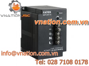 AC/DC power supply / DIN rail / high-power / compact