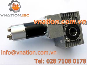 brushless gear-motor / hollow-shaft / orthogonal / worm