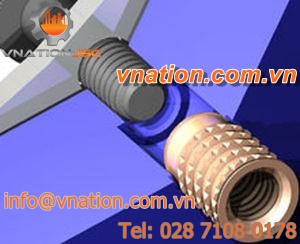 press-in insert / brass / round