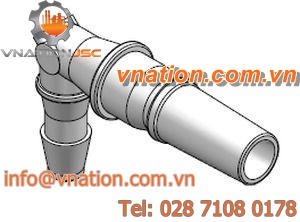 splined fitting / elbow / plastic