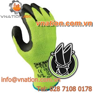 work gloves / anti-cut / rubber / breathable
