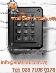 wall-mounted keypad / metal / integrated / for access control
