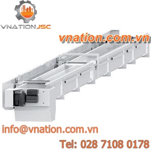 belt conveyor / chip / horizontal / trough