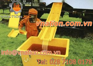 corrosive product tank / storage / polyester / vertical