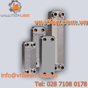 brazed plate heat exchanger / stainless steel / copper / nickel