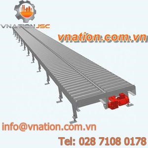 roller conveyor / for pallets / accumulation / horizontal