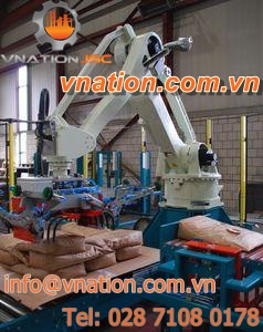 articulated palletizer / bag / robotic / for the glass industry