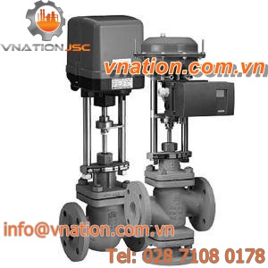 plug valve / regulating / air-operated / 2-channel