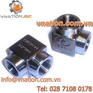 threaded fitting / female-female / elbow / stainless steel