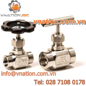 needle valve / manual / shut-off / for water