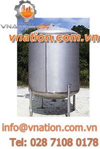 process tank / stainless steel / vertical