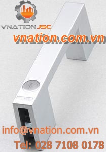 hook handle / U-shaped / spring-loaded / with push button
