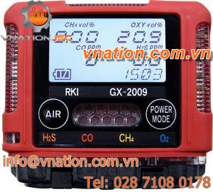 multi-gas detector / portable / with audible alarm