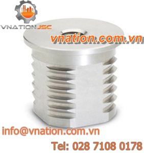 threaded insert / stainless steel / round / tube-end