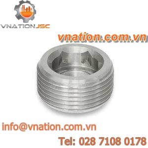 round plug / threaded / stainless steel / locking