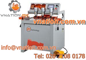 single-head through-feed boring machine / for woodworking