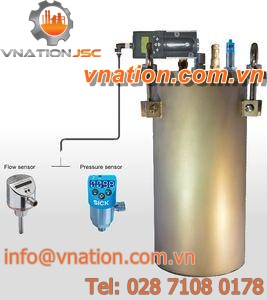 metal tank / precision / flow-regulated / vertical