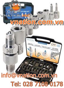 threaded fitting / straight / stainless steel / high-pressure