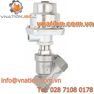angle seat valve / stainless steel / for vacuum / 2/2-way