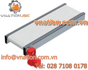 belt conveyor / for packaging / height-adjustable / modular