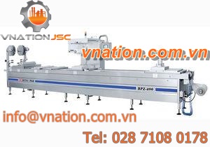 plastic film thermoformer / for medical packaging / for food packaging / for dairy product packaging