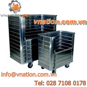 linen cart / multipurpose / aluminum / with swivel casters