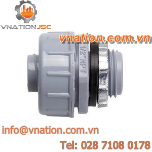 threaded fitting / straight / right-angle / PVC