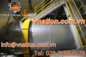 rotary drum dryer / hot air / for bulk materials / rotary drum