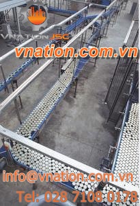 chain conveyor / for filled cans / modular / horizontal