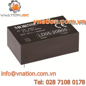AC/DC power supply / regulated / closed frame / with short-circuit protection
