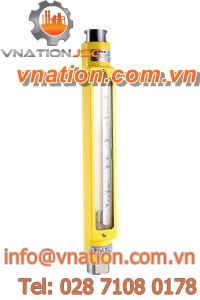 variable-area flow meter / for water / in-line / glass