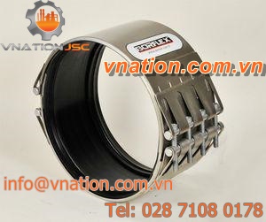 coupling bushing / stainless steel / for pipes / 2-part