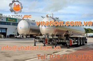 silo semi-trailer / 3-axle / for hazardous materials transport / hydraulic