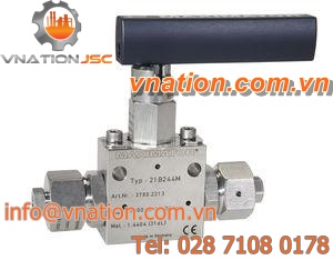 ball valve / manual / for gas / stainless steel
